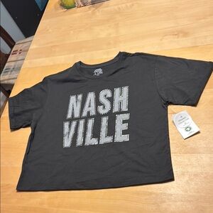 NWT! Organic Collective Nashville Graphic Tee - Charcoal